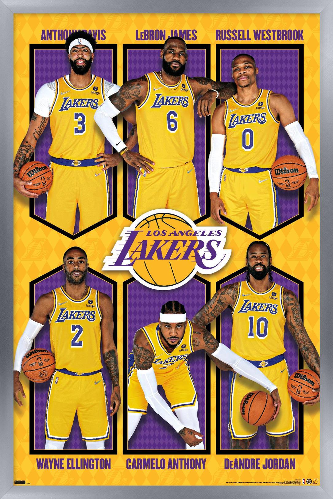 NBA Los Angeles Lakers - Team 21 Wall Poster, 22.375" x 34" Framed