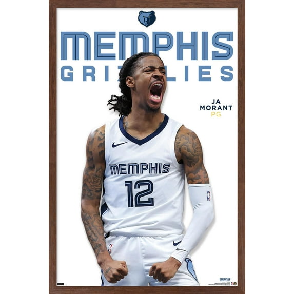 NBA Memphis Grizzlies - Ja Morant Feature Series 24 Wall Poster, 14.725" x 22.375" Framed