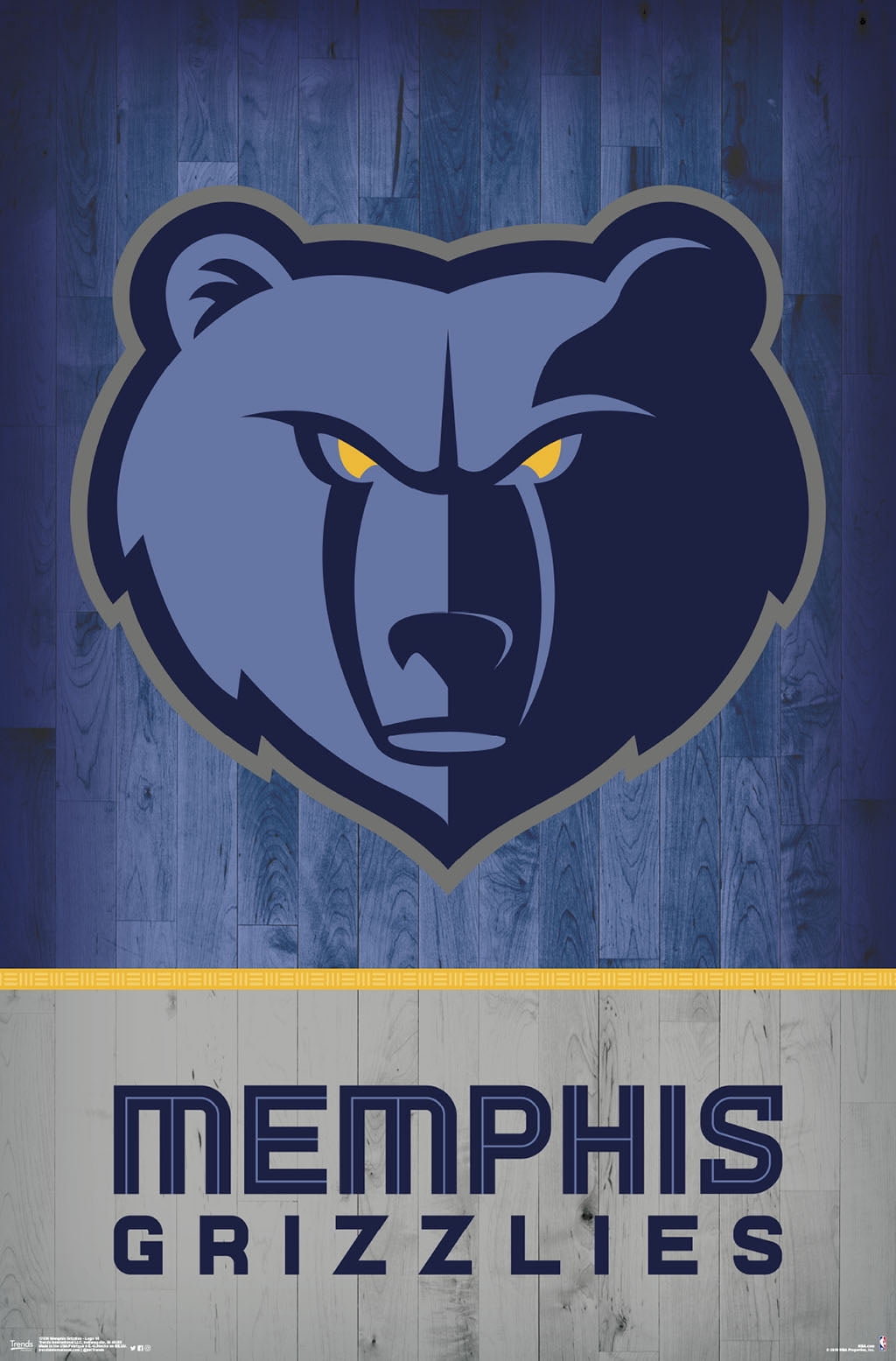 NBA Memphis Grizzlies - Logo 18 Wall Poster, 22.375" x 34", Framed