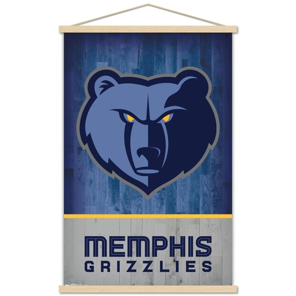 NBA Memphis Grizzlies - Logo 18 Wall Poster with Wooden Magnetic Frame, 22.375" x 34"