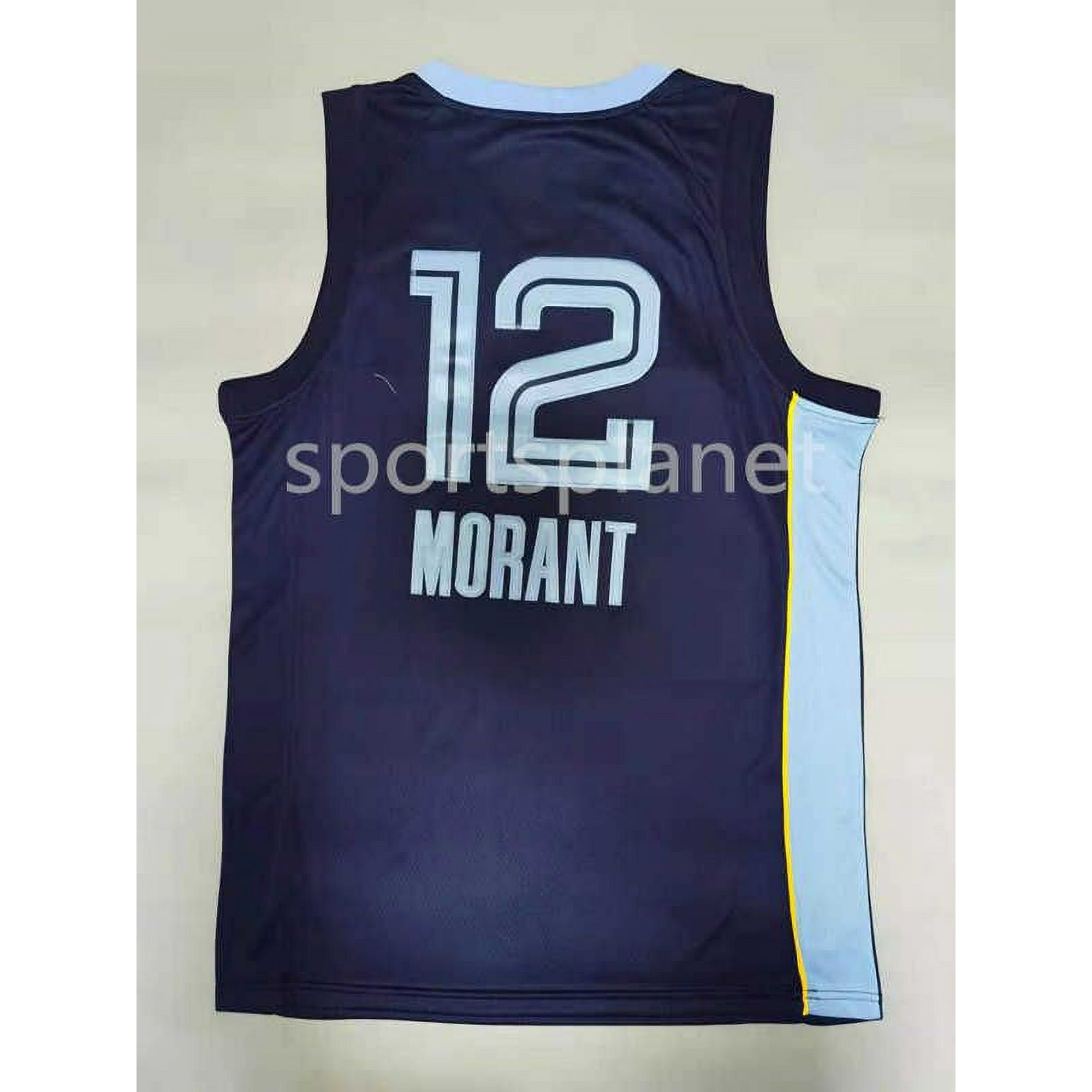 New Large Ja Morant 12 Memphis Grizzlies Throwback Basketball