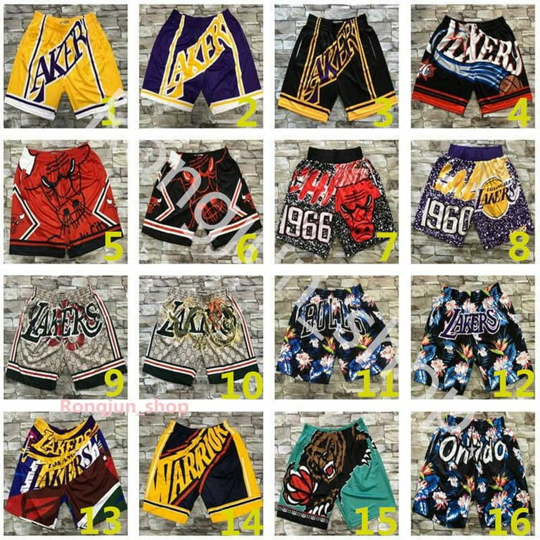 NBA_ Men Basketball Shorts JUST DON Pocket Retro Team Stitched JustDon Hip  Pop Pant With Pockets Zipper Sweatpants Breathable Fashion Man''nba''jersey  