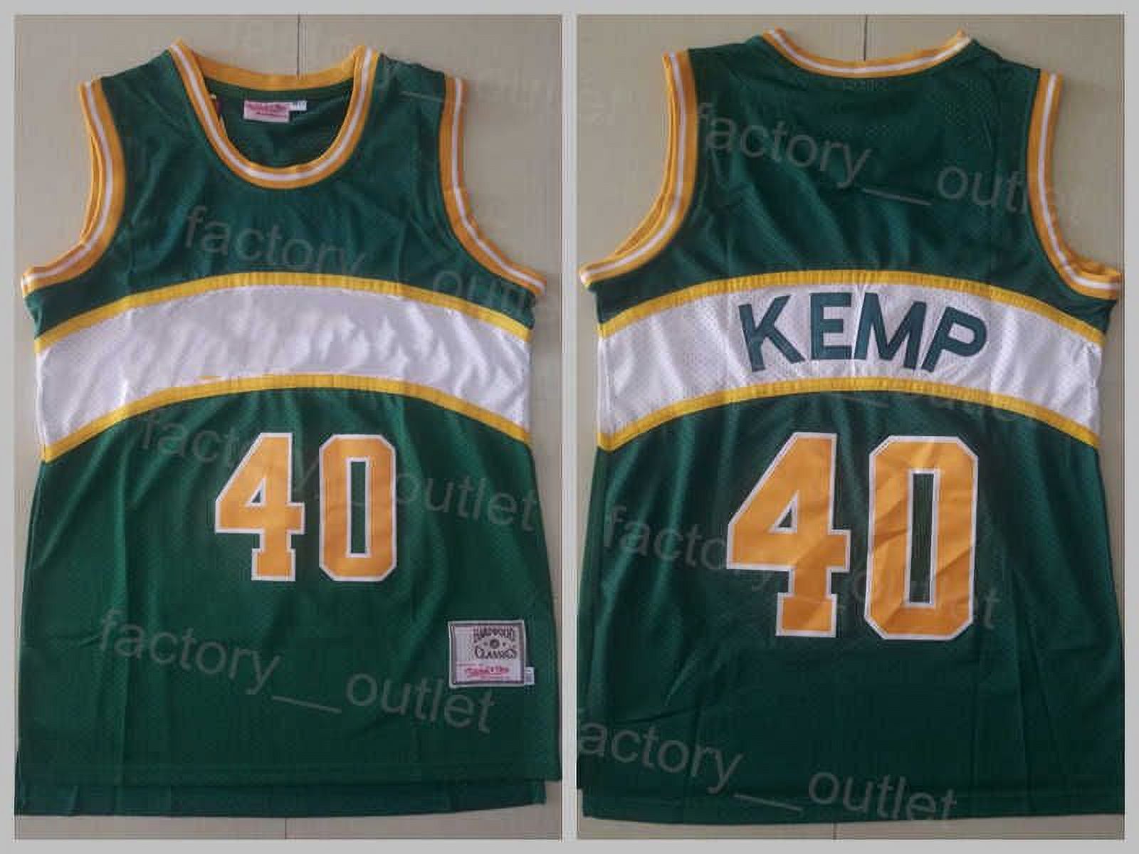 NBA_ Men Vintage Basketball Mitchell and Ness Shawn Kemp Jersey 40 Gary