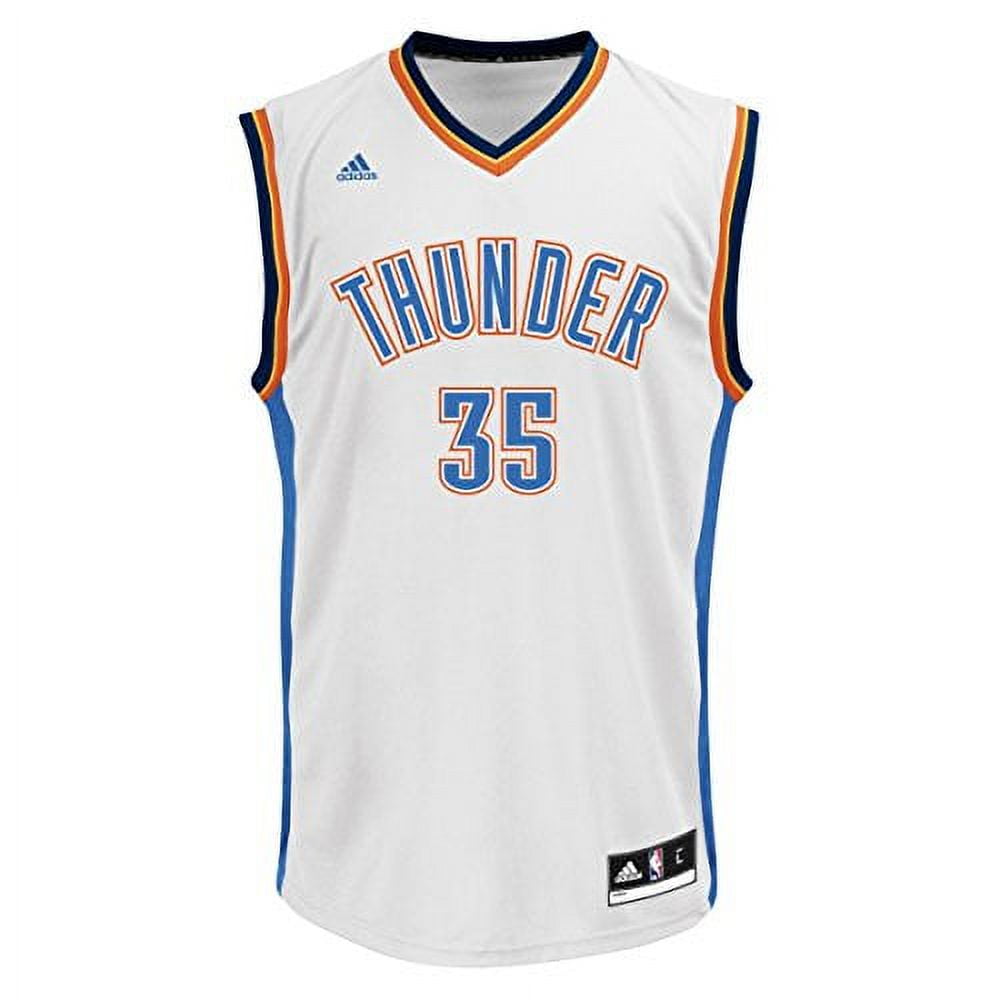 adidas Oklahoma City Thunder NBA White Official Authentic On-Court  Revolution 30 Home Jersey for Men (2XLT)