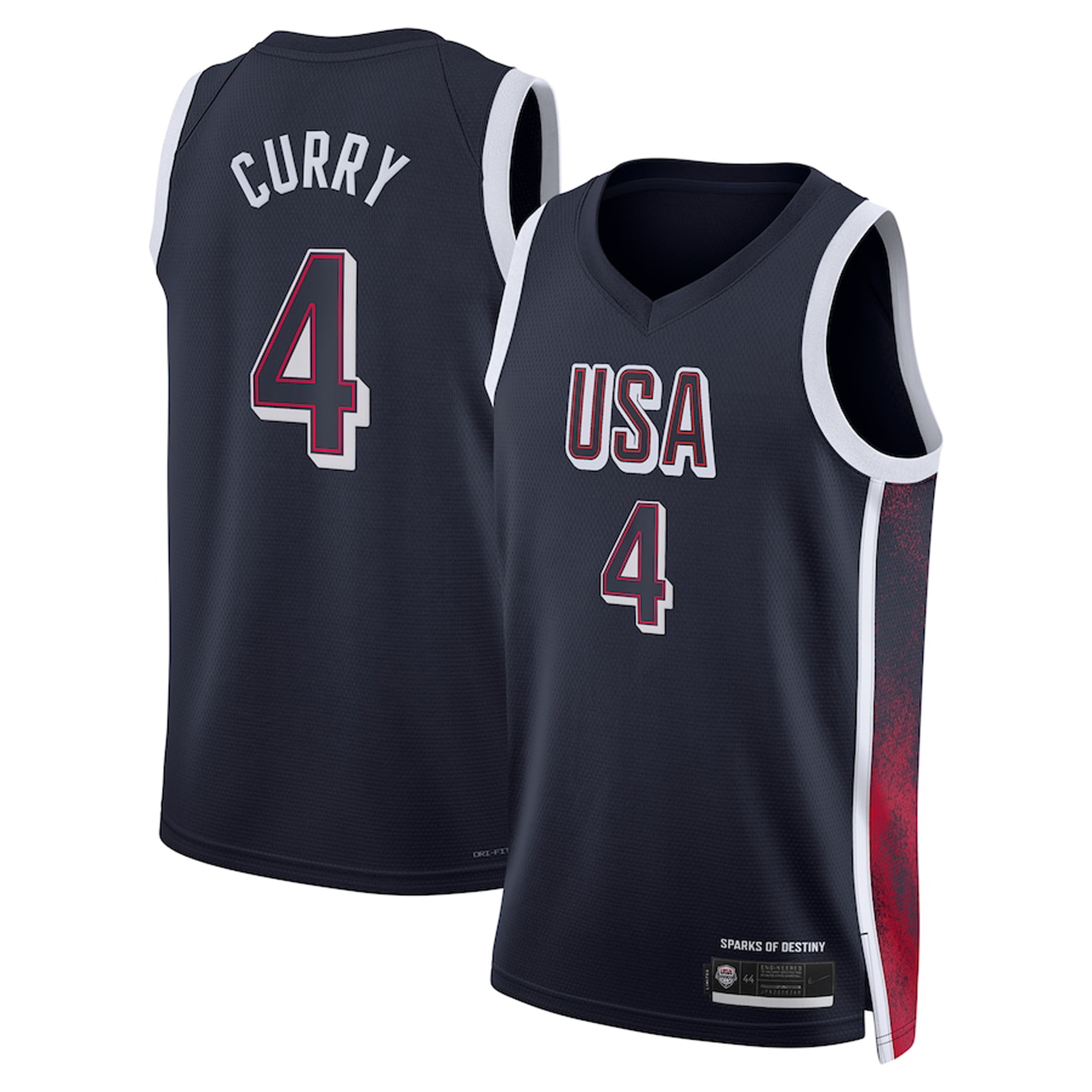 NBA Men's jersey, 4 player of the US team at the 2024 Paris Olympics