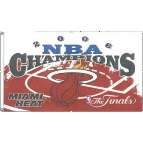 NBA Miami Heat 3'x5' Flag, One Size, Team Color Heavy Duty Fabric Flag