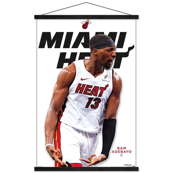 NBA Miami Heat - Bam Adebayo Feature Series 25 Wall Poster with Magnetic Frame, 22.375" x 34"