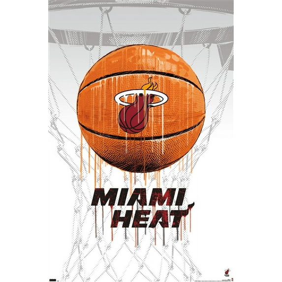 NBA Miami Heat - Drip Basketball 21 Wall Poster, 22.375" x 34"