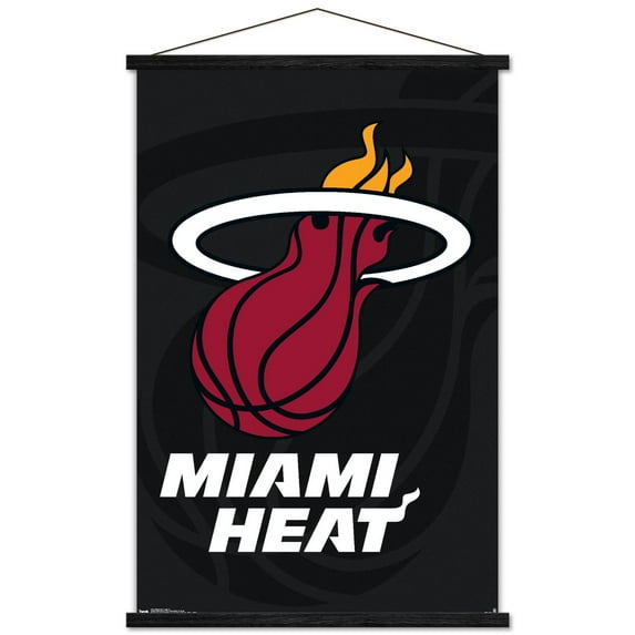 NBA Miami Heat - Logo 14 Wall Poster with Wooden Magnetic Frame, 22.375" x 34"