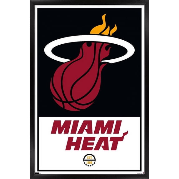 NBA Miami Heat - Logo 21 Wall Poster, 14.725" x 22.375", Framed