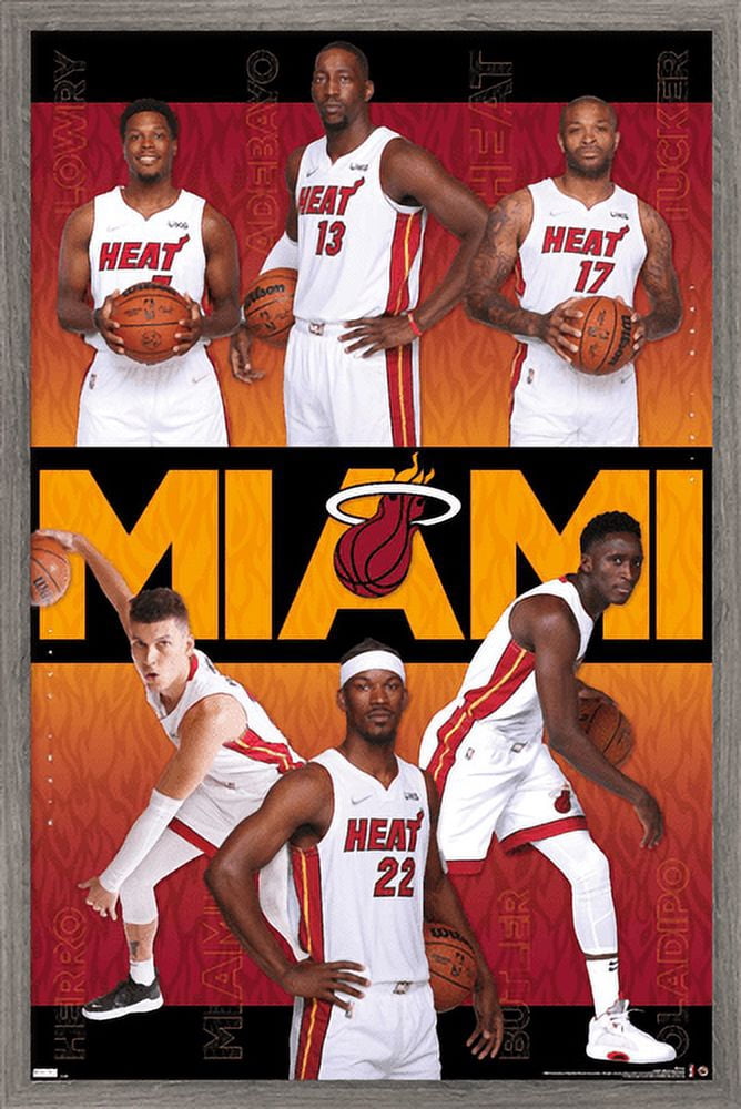 NBA Miami Heat - Team 21 Wall Poster, 14.725" x 22.375", Framed