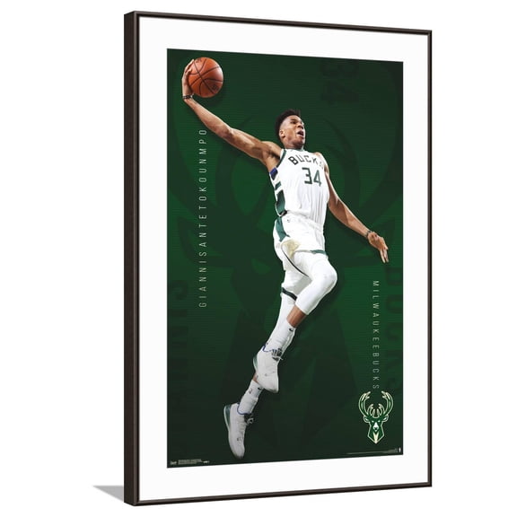 NBA Milwaukee Bucks - Giannis Antetokounmpo 19 Canvas Wall Poster, 22.375" x 34"