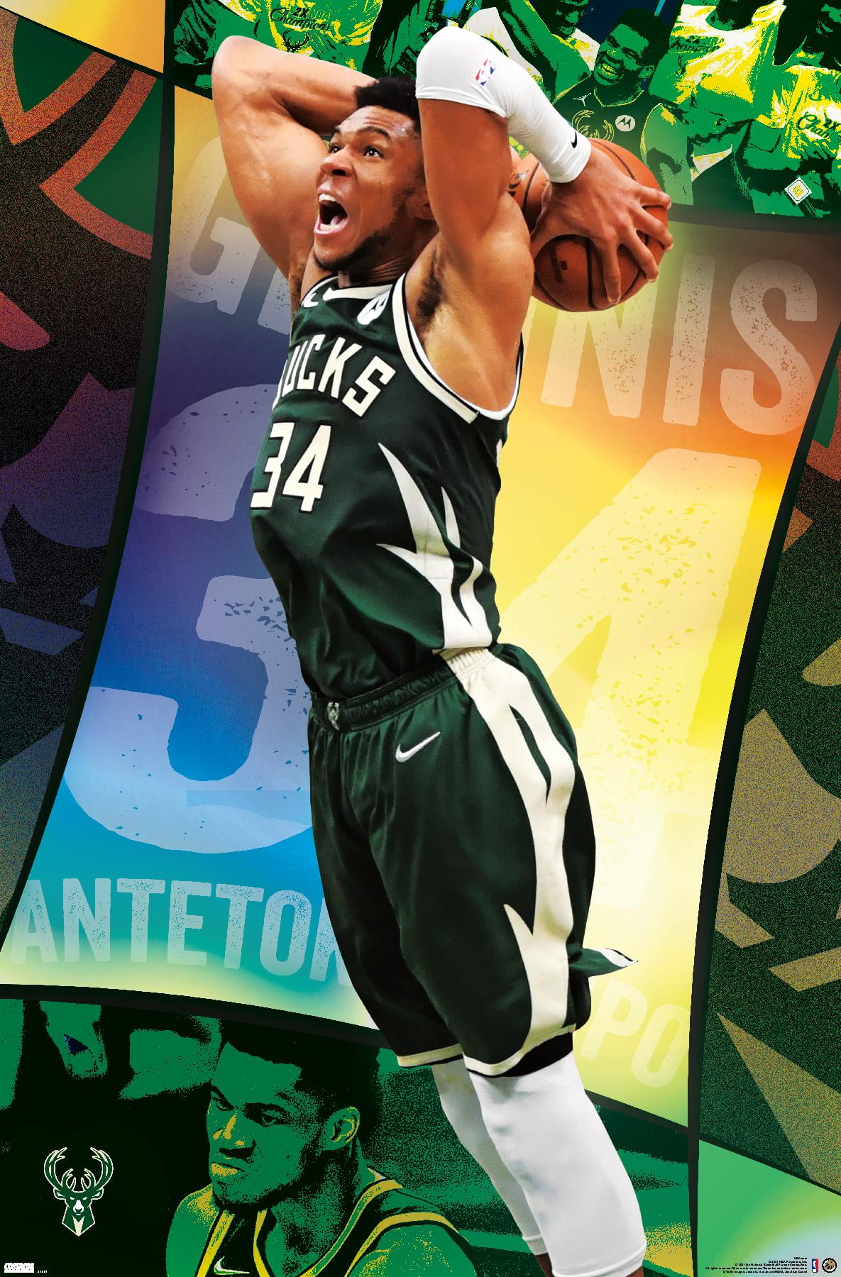 Giannis Antetokounmpo NBA HD Poster Print A4 size (21x30cm) by