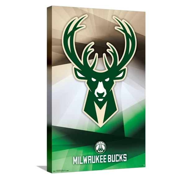 NBA Milwaukee Bucks - Logo 16 Canvas Wall Poster, 14.725" x 22.375"