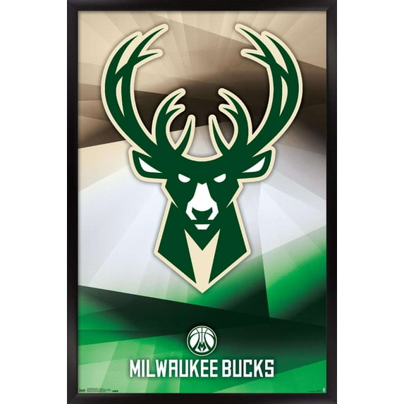 NBA Milwaukee Bucks - Logo 16 Wall Poster, 14.725" x 22.375", Framed