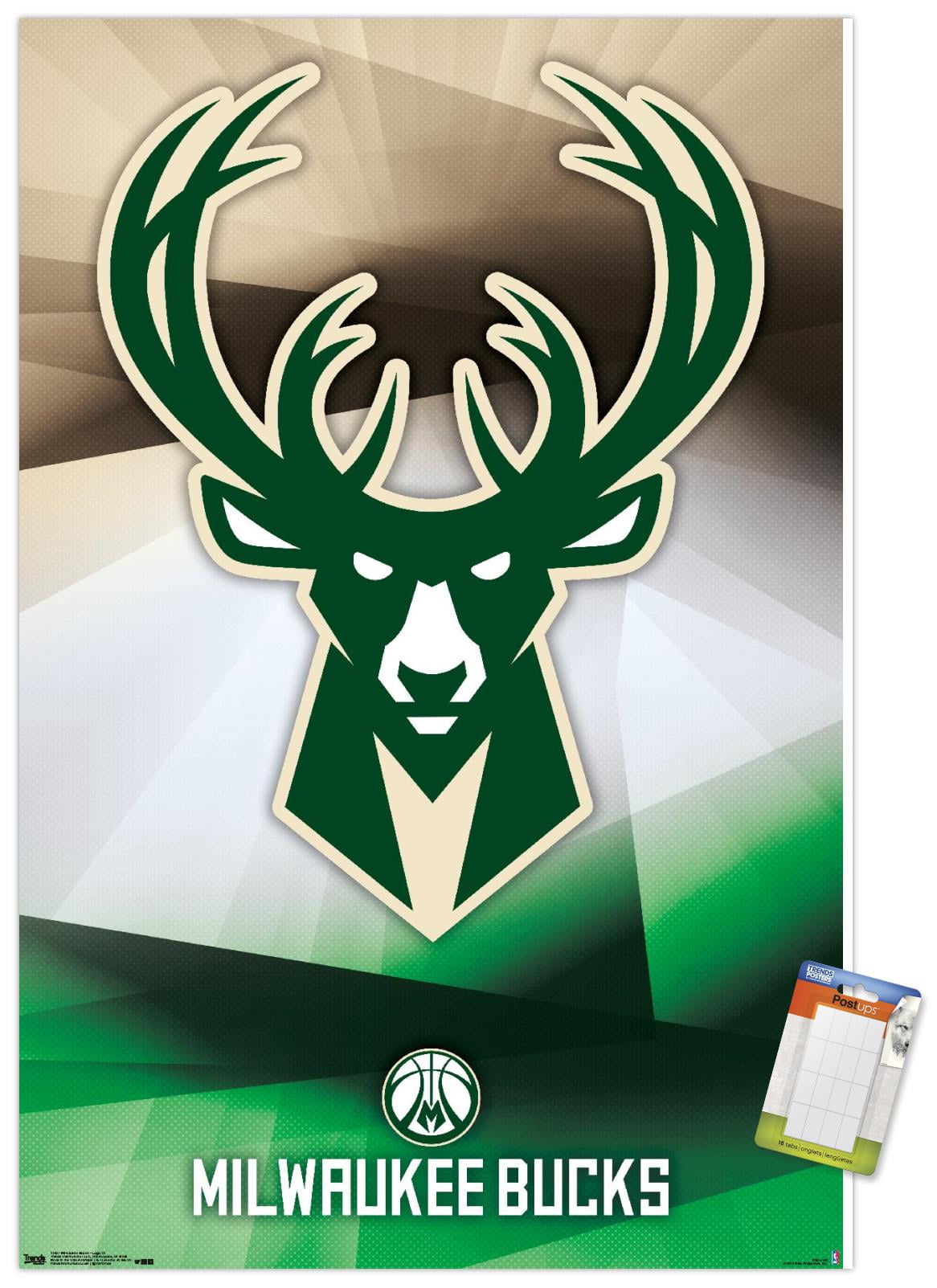 NBA Milwaukee Bucks - Logo 16 Wall Poster, 14.725 x 22.375