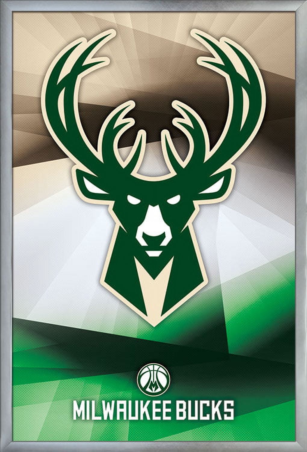 NBA Milwaukee Bucks - Logo 16 Wall Poster, 22.375" x 34", Framed
