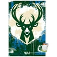 thumbnail image 1 of NBA Milwaukee Bucks - Maximalist Logo 23 Wall Poster, 14.725" x 22.375", 1 of 5