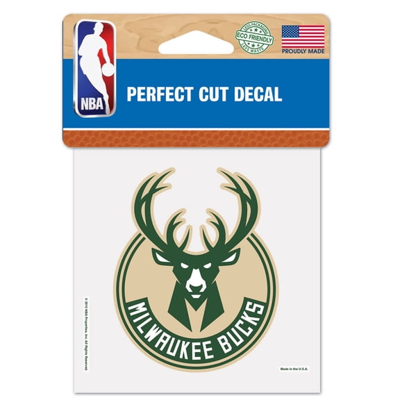 NBA Milwaukee Bucks Prime 4" x 4" Perfect Cut Decal