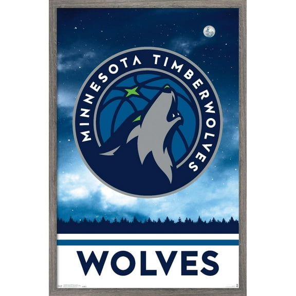 NBA Minnesota Timberwolves - Logo 18 Wall Poster, 22.375" x 34", Framed