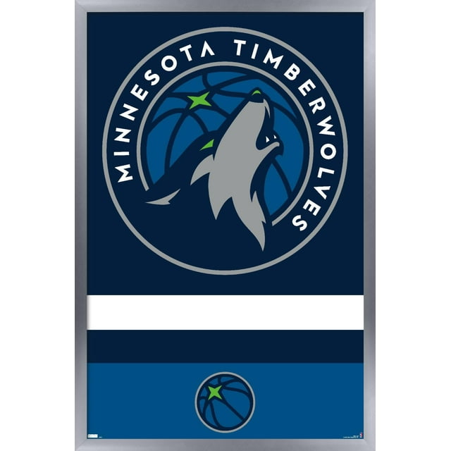 NBA Minnesota Timberwolves - Logo 20 Wall Poster, 14.725" x 22.375", Framed