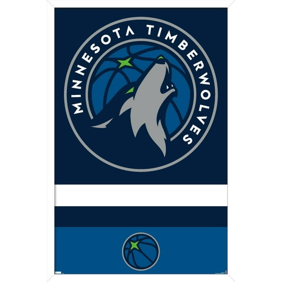 NBA Minnesota Timberwolves - Logo 20 Wall Poster, 22.375" x 34", Framed