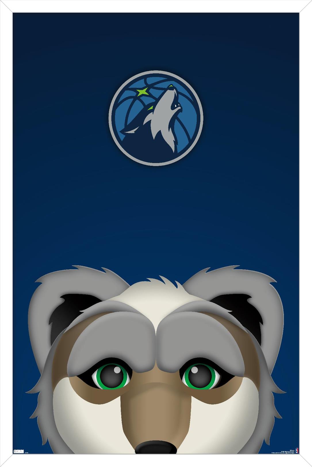 NBA Minnesota Timberwolves - S. Preston Mascot Crunch 23 Wall Poster, 22.375" x 34" Framed
