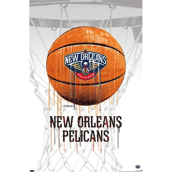 NBA New Orleans Pelicans - Drip Basketball 21 Wall Poster, 22.375" x 34"