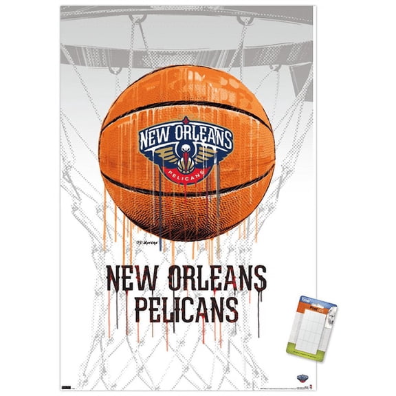 NBA New Orleans Pelicans - Drip Basketball 21 Wall Poster, 22.375" x 34"