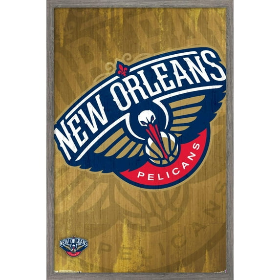 NBA New Orleans Pelicans - Logo 13 Wall Poster, 22.375" x 34", Framed