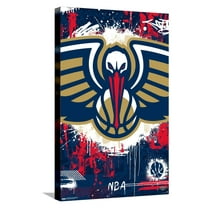 NBA New Orleans Pelicans - Maximalist Logo 23 Canvas Wall Poster, 14.725" x 22.375"