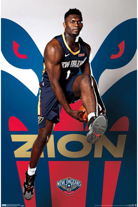 NBA New Orleans Pelicans - Zion Williamson 19 Wall Poster, 14.725" x 22.375"