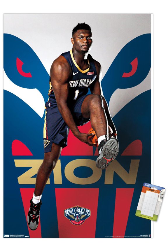 NBA New Orleans Pelicans - Zion Williamson 19 Wall Poster, 14.725" x 22.375"