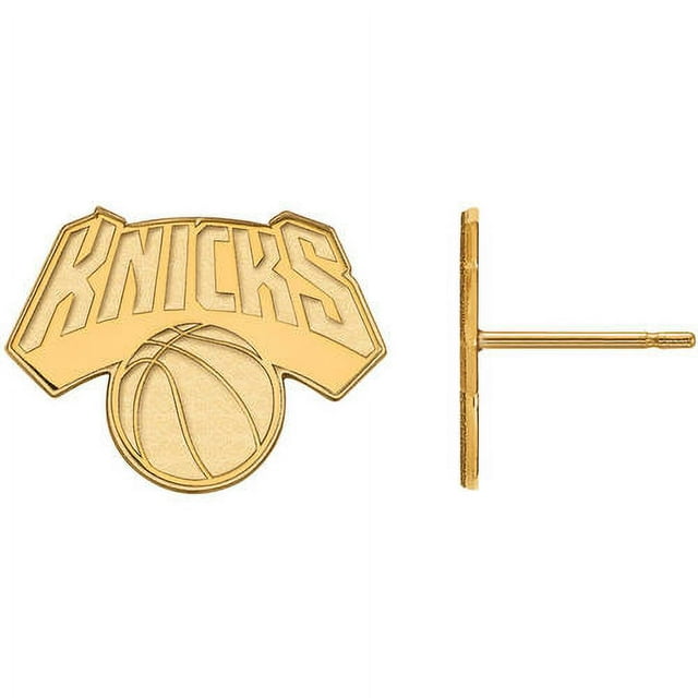 NBA New York Knicks 10kt Yellow Gold Stud Earrings