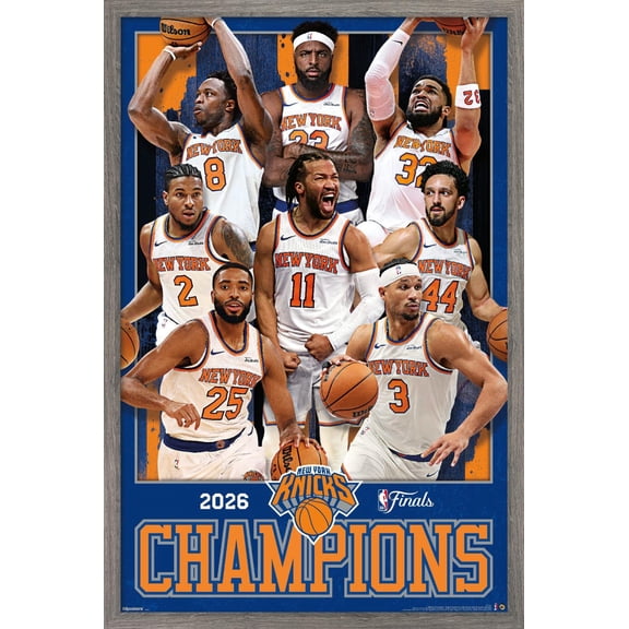 NBA New York Knicks - 2026 NBA Finals Champions Wall Poster, 22.375" x 34" Framed