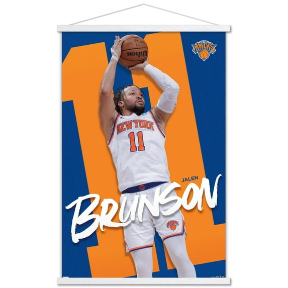 NBA New York Knicks - Jalen Brunson 24 Wall Poster with Magnetic Frame, 22.375" x 34"