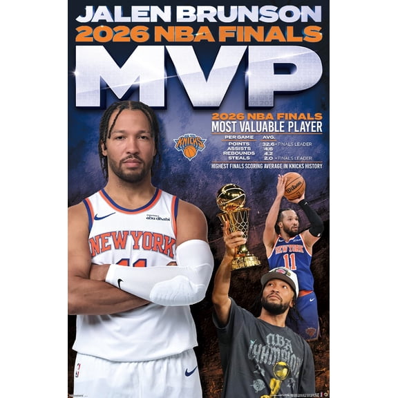 NBA New York Knicks - Jalen Brunson NBA Finals MVP 26 Wall Poster, 14.725" x 22.375"