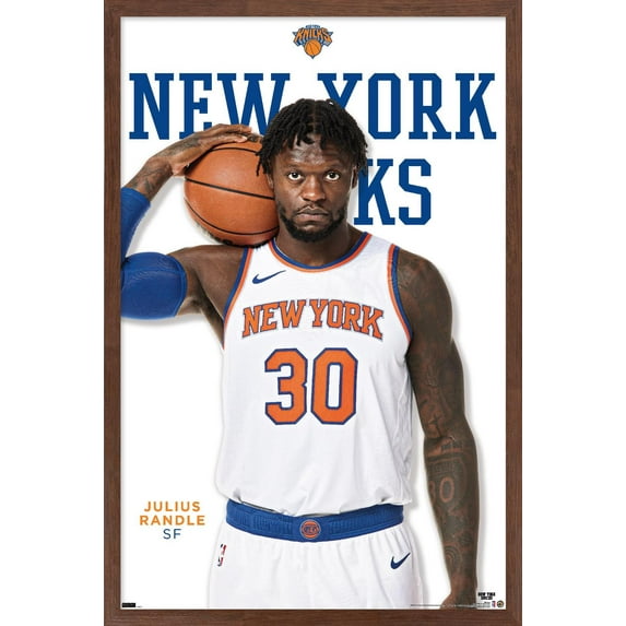 NBA New York Knicks - Julius Randle Feature Series 23 Wall Poster, 14.725" x 22.375" Framed