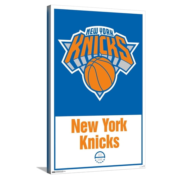 NBA New York Knicks - Logo 21 Canvas Wall Poster, 22.375" x 34"