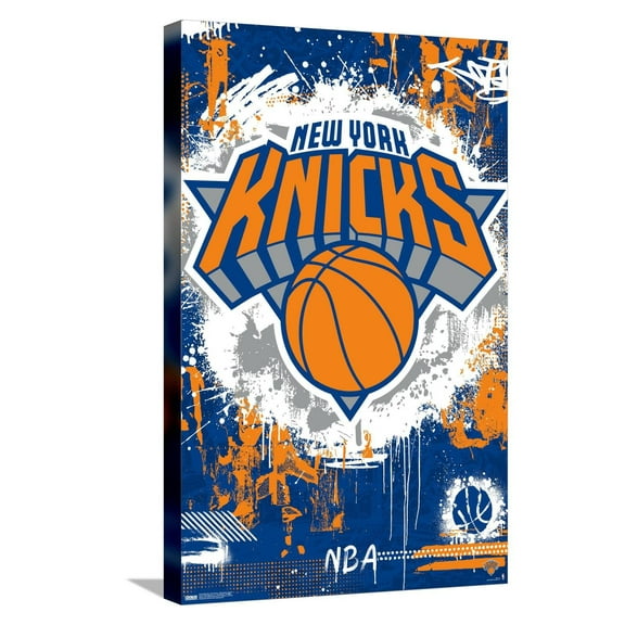 NBA New York Knicks - Maximalist Logo 23 Canvas Wall Poster, 14.725" x 22.375"