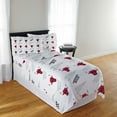 thumbnail image 1 of NBA Offically Licensed Chicago Bulls Microfiber Bed Sheet Set -Full, 1 of 4