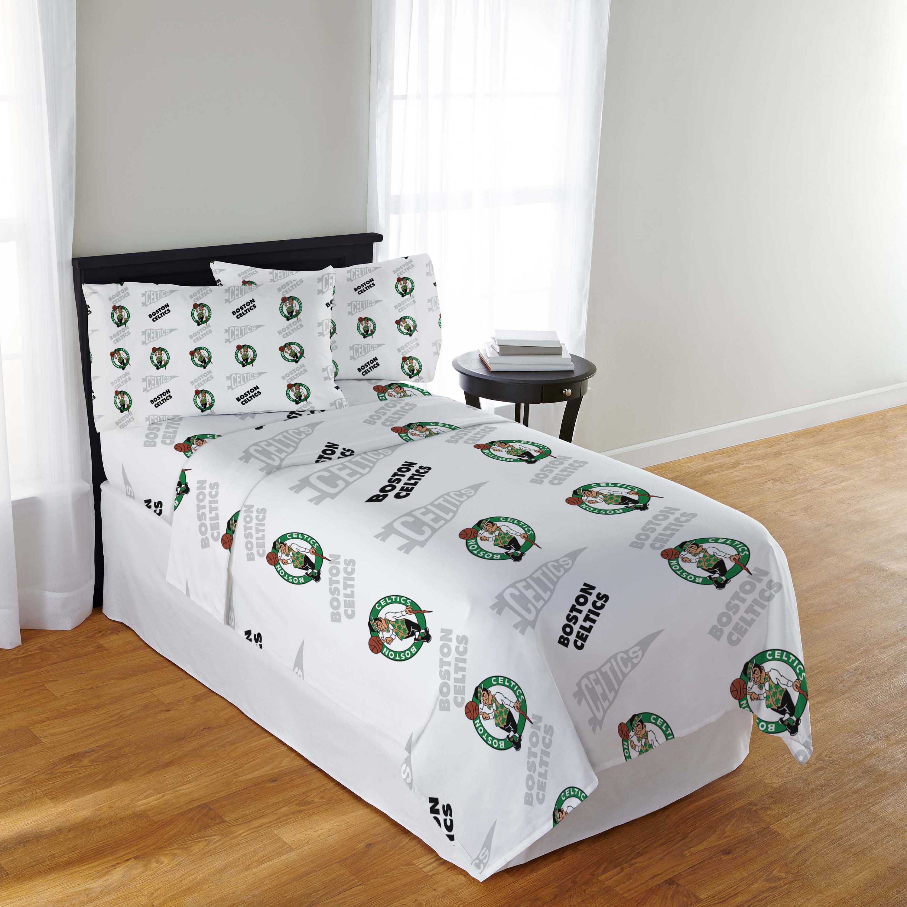 NBA Officially Licensed Boston Celtics Microfiber Bed Sheet Set - Full