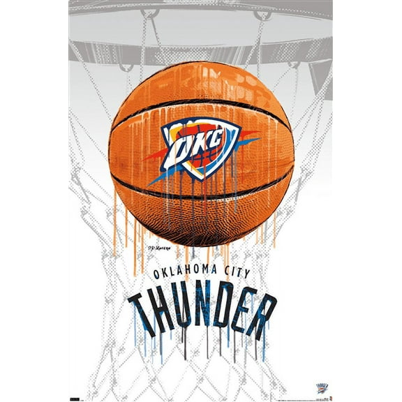 NBA Oklahoma City Thunder - Drip Basketball 21 Wall Poster, 22.375" x 34"