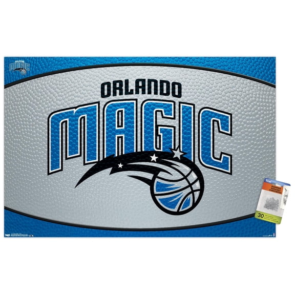 NBA Orlando Magic - Logo 14 Wall Poster with Push Pins, 22.375" x 34"