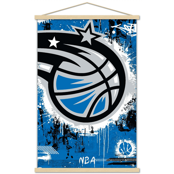 NBA Orlando Magic - Maximalist Logo 23 Wall Poster with Magnetic Frame, 22.375" x 34"