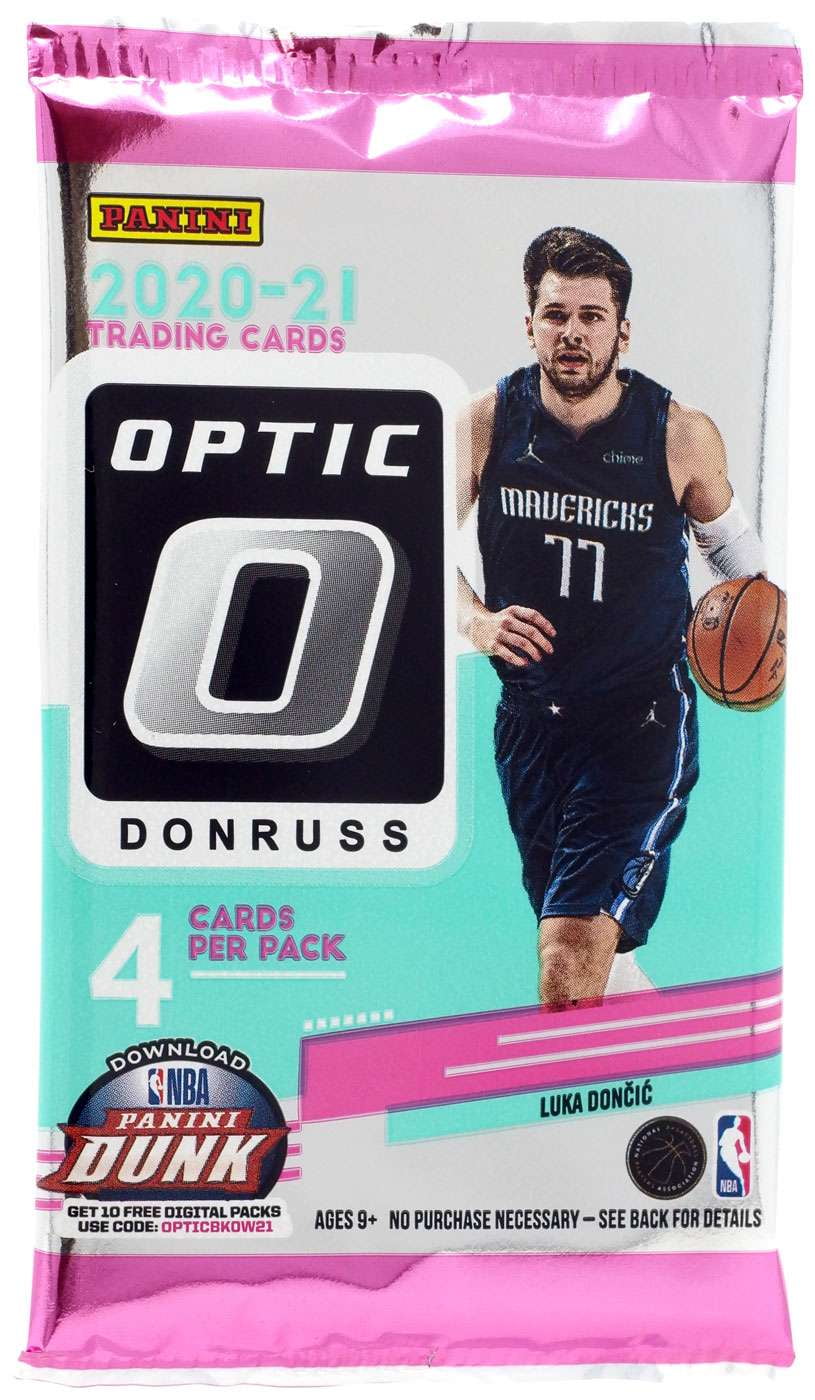NBA Panini 2020-21 Donruss Optic Basketball Trading Card BLASTER Pack (4 Cards)