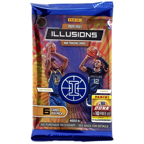 NBA Panini 2020-21 Illusions Basketball Trading Card BLASTER Pack (6 Cards)