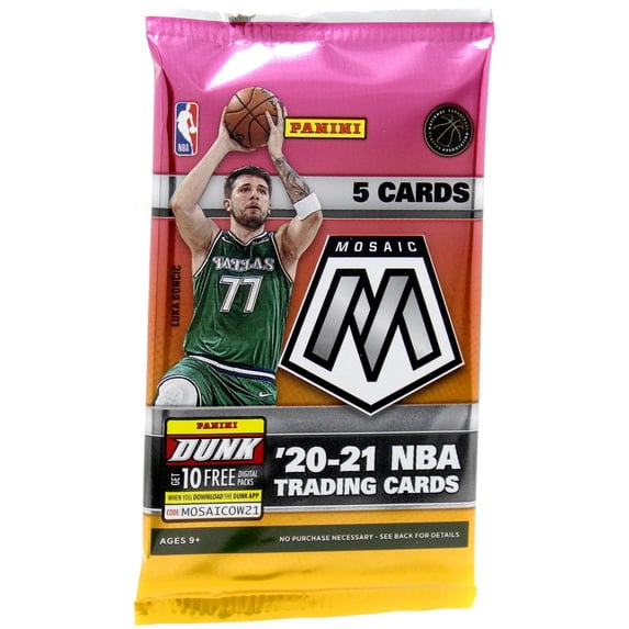 NBA Panini 2020-21 Mosaic Basketball Trading Card TMALL Pack (5 Cards)