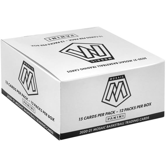 NBA Panini 2020-21 Prizm Mosaic Basketball Trading Card CELLO Box (12 Packs)