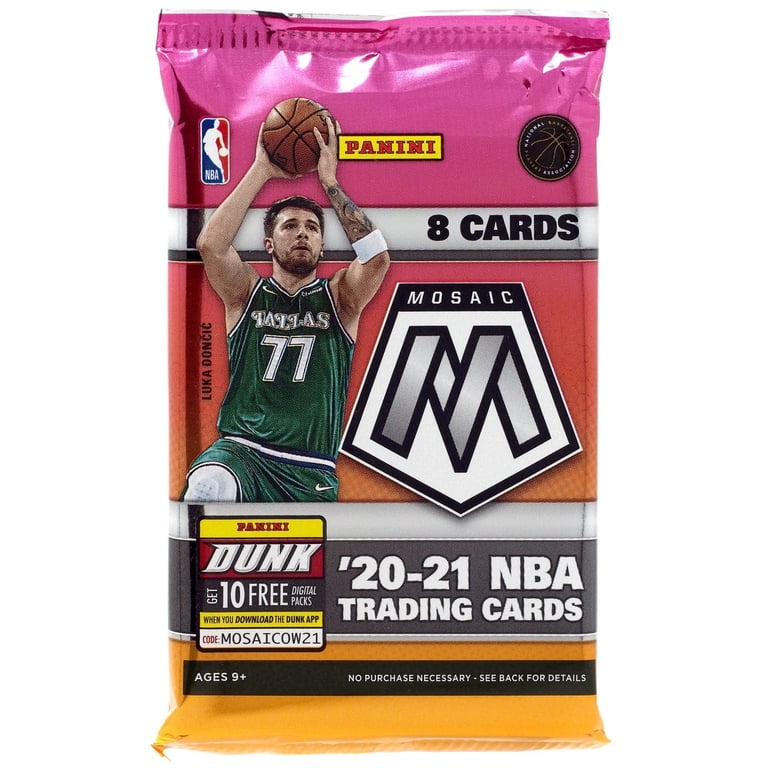 Panini NBA 2020-21 Prizm Mosaic MEGA Box, 8 Basketball Trading